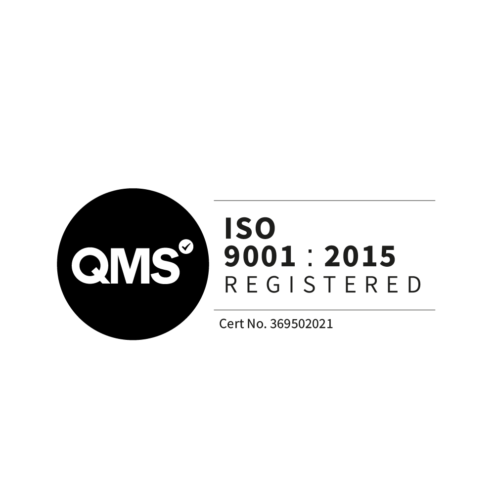 QMS ISO 9001:2015 Registered Cert No. 369502021